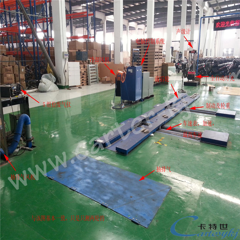 10kW Motorvermogen Motorfietstesterlijn voor Nauwkeurige Testen van Rem-snelheid en Belasting