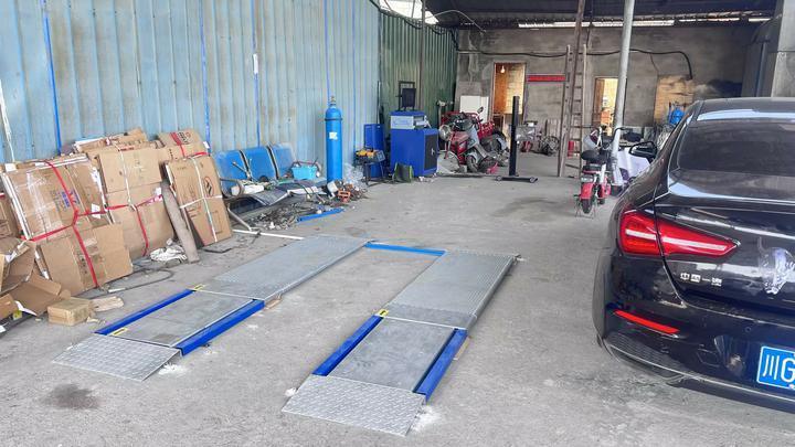 Cartesykj 4T capaciteit 2 platen Ultra Flat Brake Tester met zijdelingse slip, ophanging, asbelasting, rem tester functie